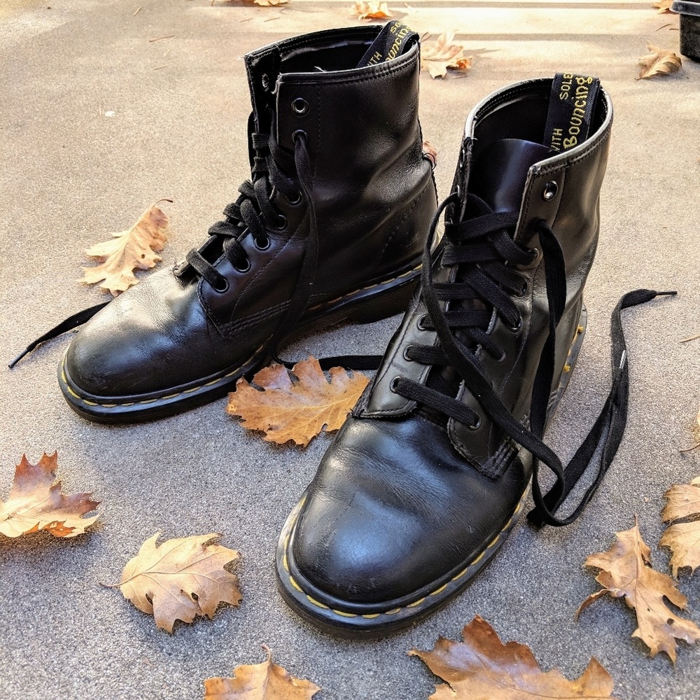 Dr Marten's Black combat boots England-made